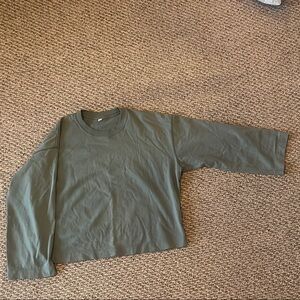Uniqlo Olive Green Long Sleeve Shirt S